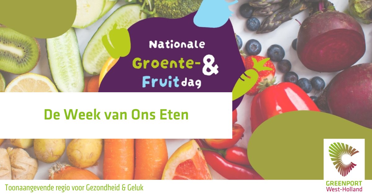 Vandaag is het Nationale Groente- en Fruitdag en staan onze #groente en #fruit in de spotlight. Dit initiatief is ontstaan door <a href="/GFHuis/">GFHuis</a> en laat zien wat Nederland te bieden heeft aan groente en fruit. Ook deze boodschap delen? Gebruik de handige toolbox 👉 deweekvanonseten.nl/home/nl-nl/mar…