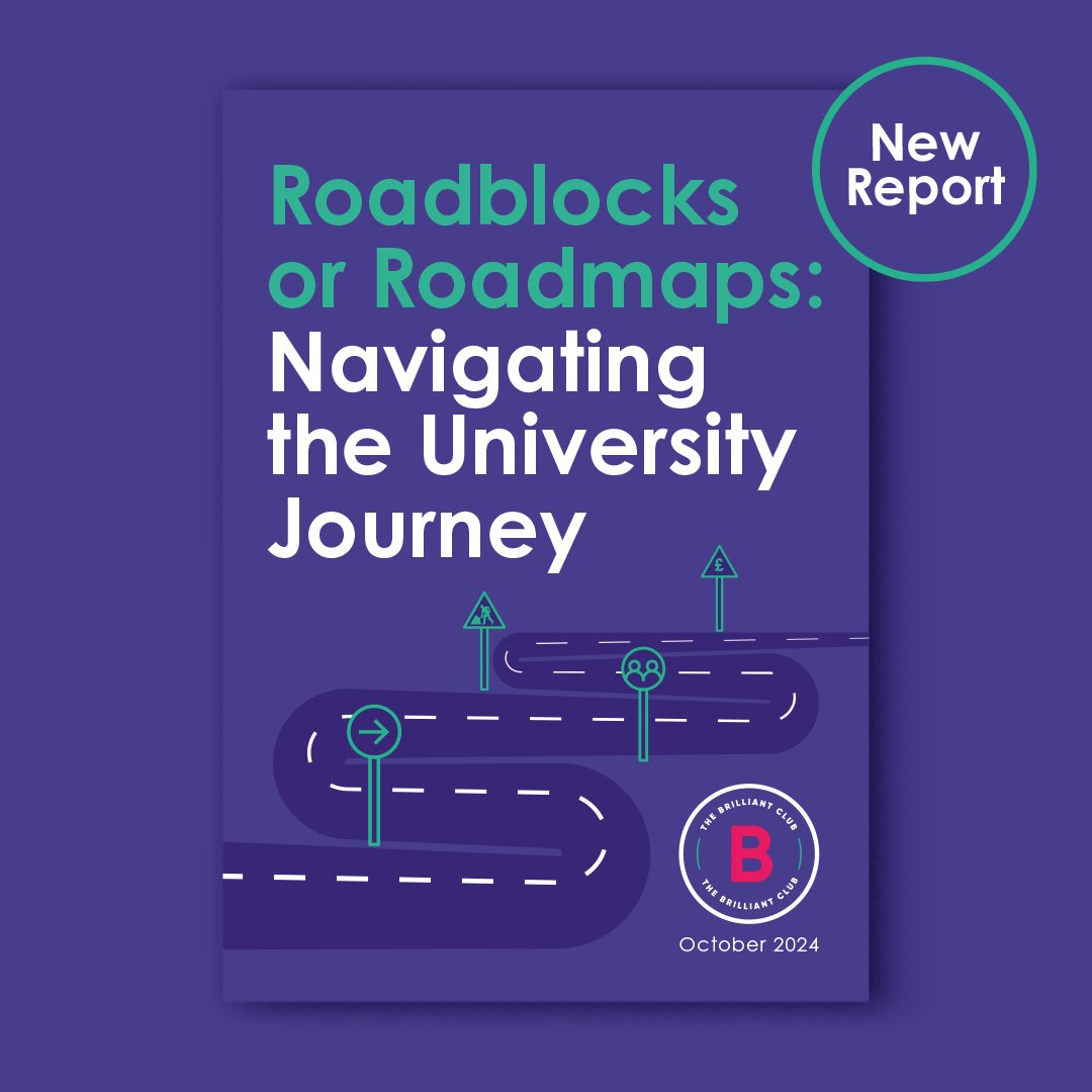 Last week we launched our brand new report on the undergraduate student experience 'Roadblocks or Roadmaps: Navigating the University Journey'!

Read a summary in our latest news story here ➡️ thebrilliantclub.org/news/roadblock…