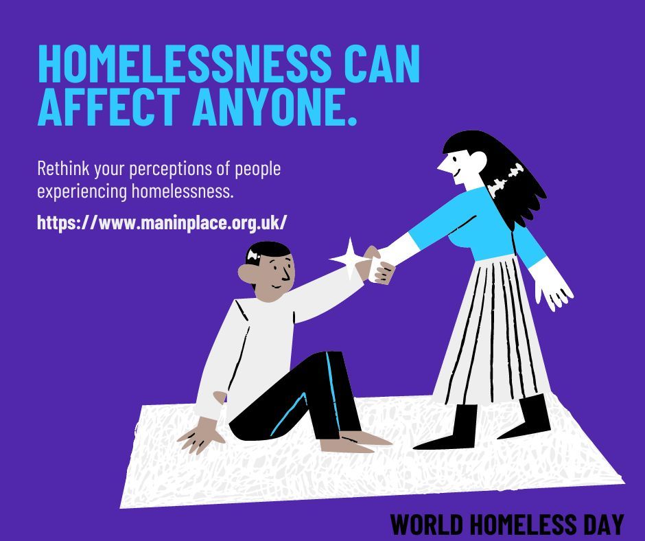 🏠💜 Today is World Homeless Day! Let’s rethink how we view and support those experiencing homelessness. A little kindness can make a big difference. Visit buff.ly/3NhzmRh to learn more. 🤝💙 #WorldHomelessDay #SupportTheHomeless