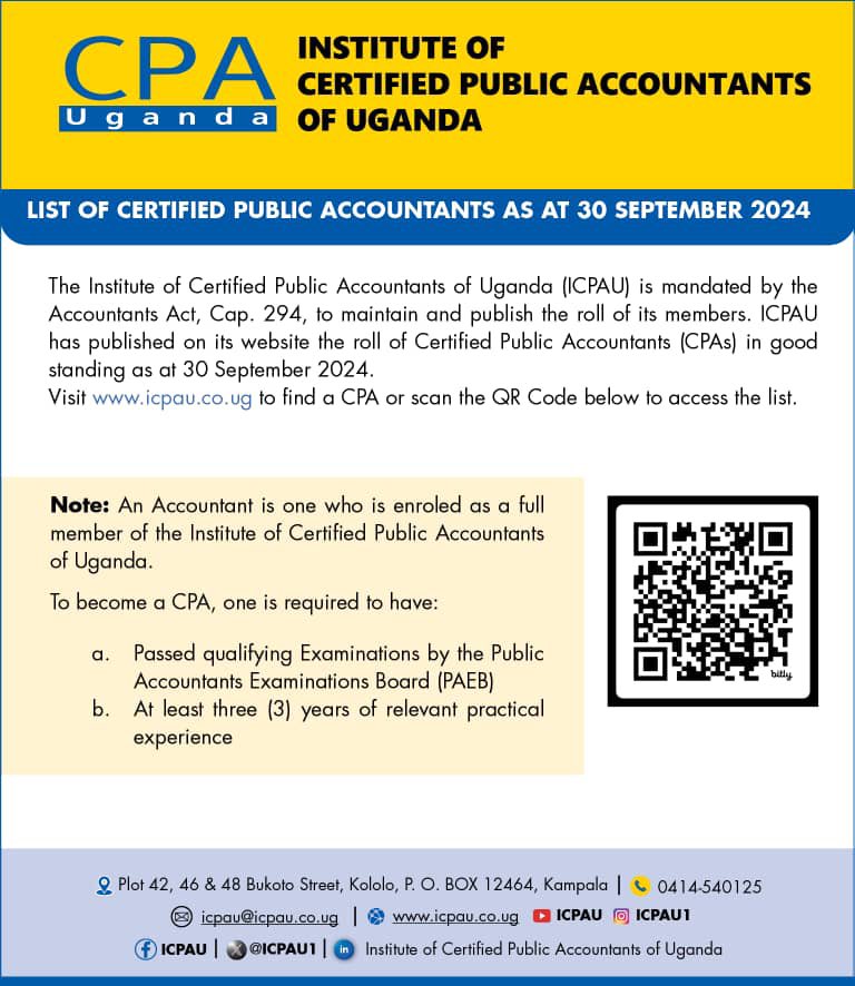 We are pleased to announce that the updated list of registered accountants is now available. If you’re seeking to verify the registration status of an accountant or looking for a qualified professional, visit our portal through the link below:

icpauportal.com/index.php/exte…

Ensure