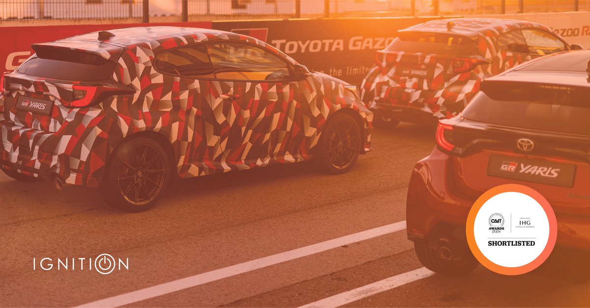 Just over a week until the C&amp;IT Awards! Ignition is excited to be nominated for Automotive Event of the Year for the GR Yaris launch with Toyota Motor Europe. Proud of our team and partners - best of luck to all finalists! #Events #GRYaris #CITAwards2024 #TheIgnitionDifference