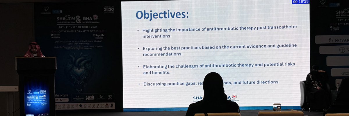 SCCP2020's tweet photo. Our second season starting now with Dr Fadwa Alkhuraisi moderator and Dr Turki Asiri Utilization Patterns of Antithrombotic
Therapy in Patients Undergoing Transcatheter Interventions
2:30 PM - 2:47 PM (KSA) https://t.co/tfn0EymVdX