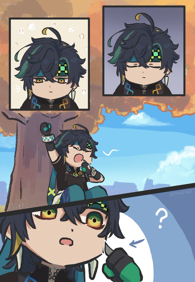 xinzoruo's tweet image. Same!
#Kazuha  #Kinich