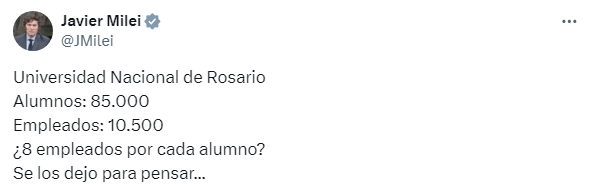 Cada vez que los asalte el síndrome del impostor, que ustedes piensen que no pueden con algo porque "no les da" piensen que ESTE TIPO llegó a Presidente. Porque si alguien que no sabe hacer matemática simple llega a la presidencia de un país, ustedes pueden con lo que sea.