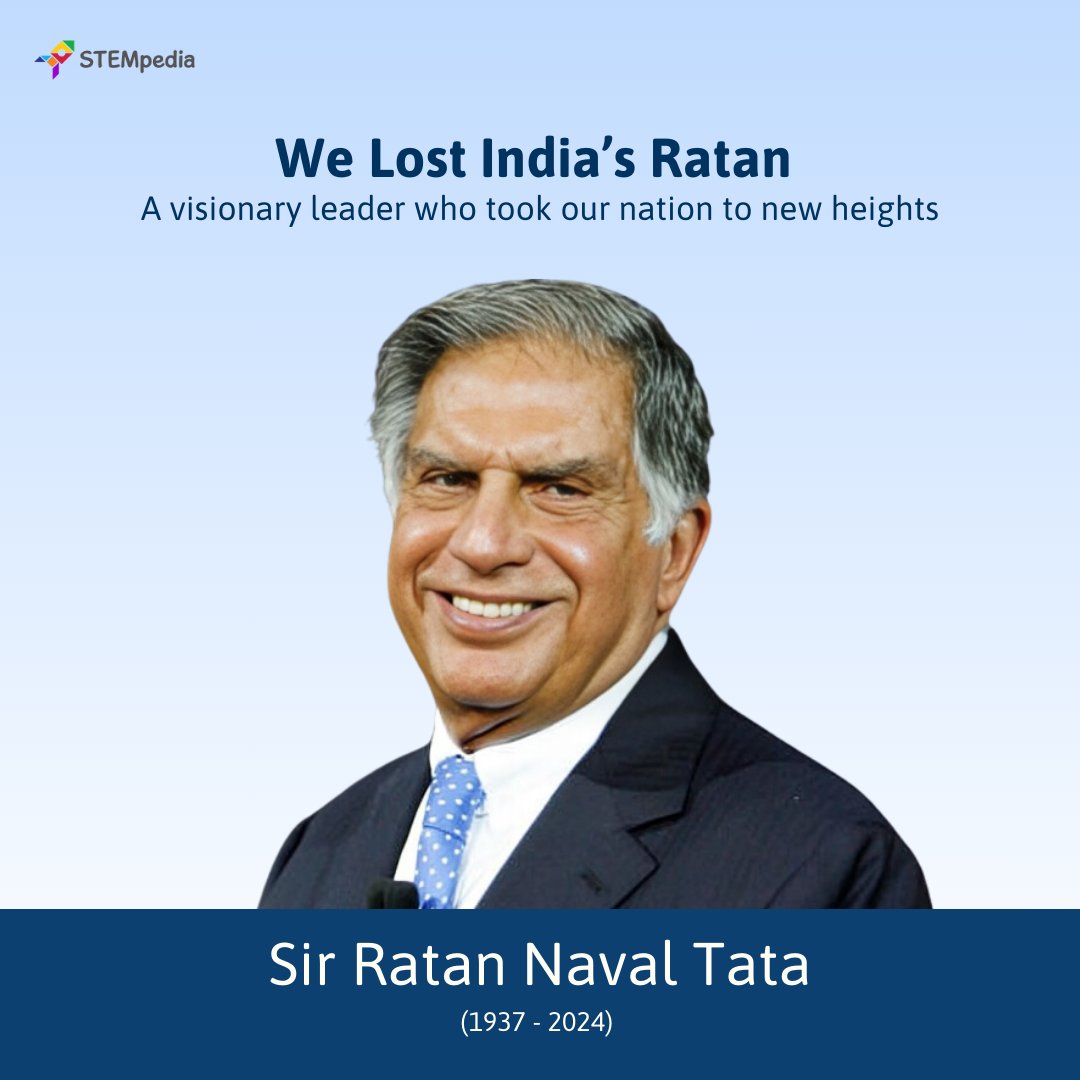 In a world filled with leaders, Ratan Tata stood out as a guiding star of hope. We are deeply saddened by the loss of Ratan Tata, a true gem whose impact on India and world is immeasurable. His vision's impact will continue to shape a brighter future for us all. 
#RatanTata #RIP