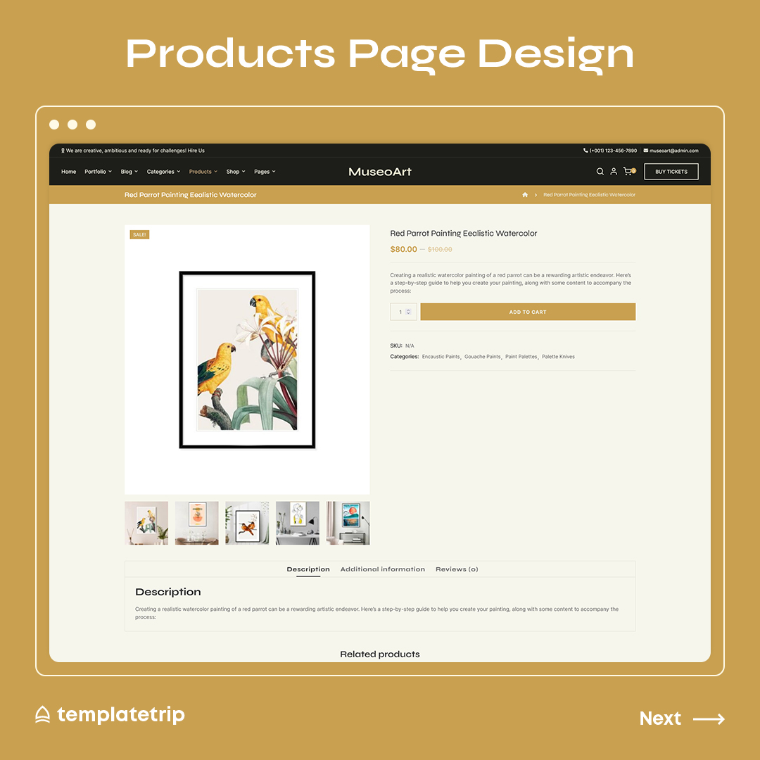 TemplateTrip's tweet image. Boost your Art &amp;amp; Museum Store with MuseoArt, the best WordPress theme for showing creativity and culture!

MuseoArt's Top Features
1. Fully responsive
2. SEO optimized
3. built-in blog modules

Buy now - templatetrip.com/museoart-paint…

#WordPressThemes #woocommerce #ecommercedesign