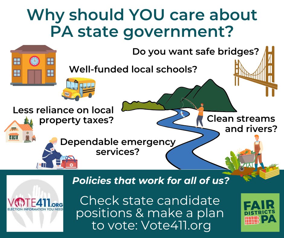 Down-ballot races are as important as those at the top. 
State government impacts you every day in more ways than you realize. 
Do your candidates offer real solutions or just partisan talking points? 
Check where they stand and make a plan to vote. 
vote411.org