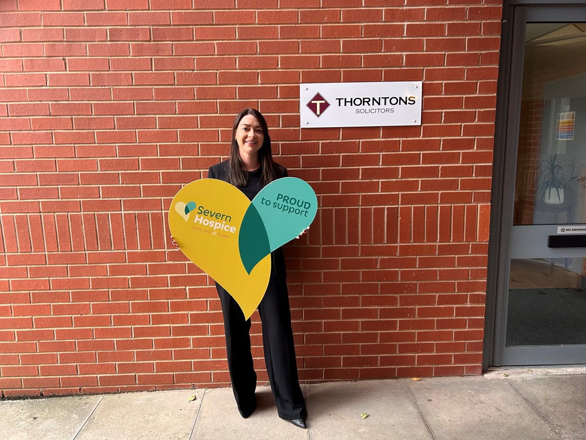 We want to say big #thankyouthursday thanks to Thorntons Solicitors for their incredibly generous support, which will provide care and comfort to families across Shropshire and North Powys at their time of greatest need.