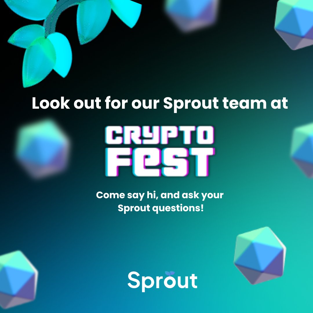 The Sprout team is heading to Cryptofest in Cape Town! Come say hi, ask us about DeFi, and learn how Sprout is simplifying crypto investing. Let’s connect at this exciting Web3 event! 🌱 

#Cryptofest2024 #DeFi #Web3 #Sprout