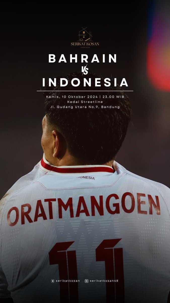 panggilan buat warga kosan dan warga indonesia malam ini kita akan mengadakan nonton bareng timnas indonesia. 
#TimnasDay