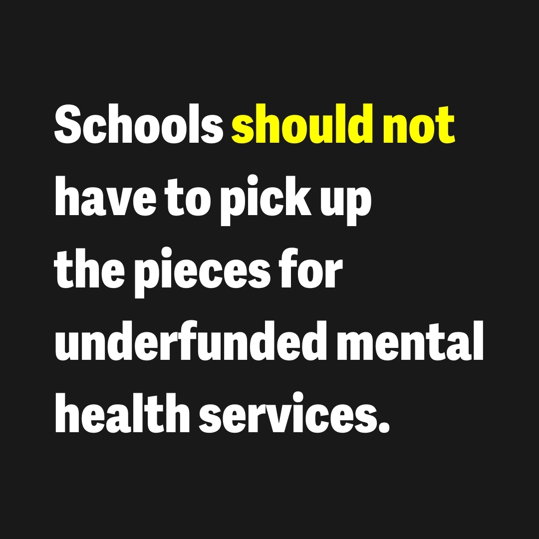 This needs to urgently change. Three in four teachers say poor student mental health is getting in the way of learning in the classroom, our latest research shows. 

Teachers told us they have no choice but to step in – since students are not getting the support they need on the