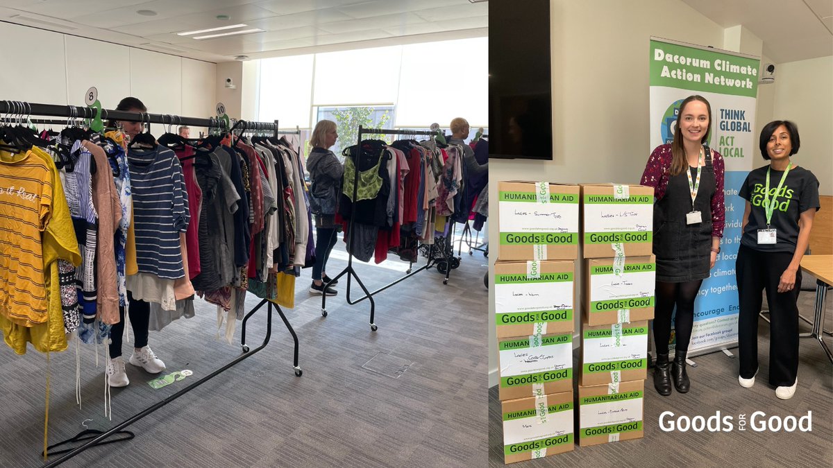 GOODS FOR GOOD (GLOBAL) (@goodsforgooduk) on Twitter photo We're hugely grateful to <a href="/DacorumBC/">Dacorum Council</a> #sustainability team. Thanks to the incredible efforts behind their #clothingswap event, we can continue transforming surplus clothing into vital support for people in need. 8 📦 of clothing = a lifeline to those who are struggling #Thankyou 🫶 We're hugely grateful to <a href="/DacorumBC/">Dacorum Council</a> #sustainability team. Thanks to the incredible efforts behind their #clothingswap event, we can continue transforming surplus clothing into vital support for people in need. 8 📦 of clothing = a lifeline to those who are struggling #Thankyou 🫶