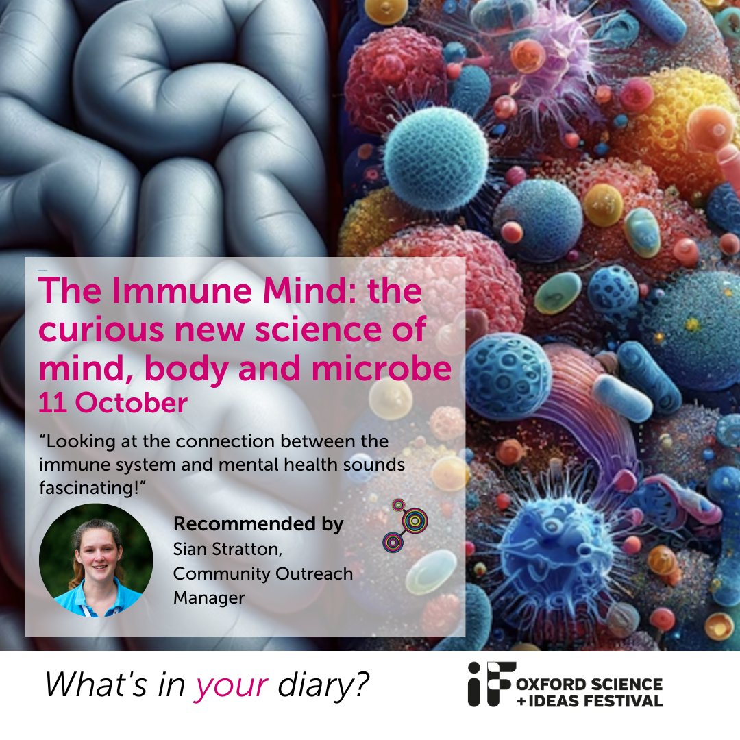 Look out for 100+ events with IF Oxford! Our team recommends: Friday 11 October <a href="/OxfordPlayhouse/">Oxford Playhouse</a>
Book: if-oxford.com/event

5pm: Braintastic Science: Am I Normal? #show for ages 12-16

8pm: The Immune Mind: the curious new science of mind, body and microbe #talk

#IFOx2024