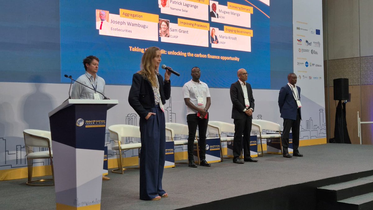 GOGLAssociation's tweet image. 👣 The #offgridsolar industry is effectively reducing carbon emissions by displacing fossil fuels, but it faces major barriers to accessing carbon finance in the Voluntary Carbon Market. At #GOGSFE24, we&apos;re exploring actions to overcome these challenges &amp;amp; enhance opportunities.