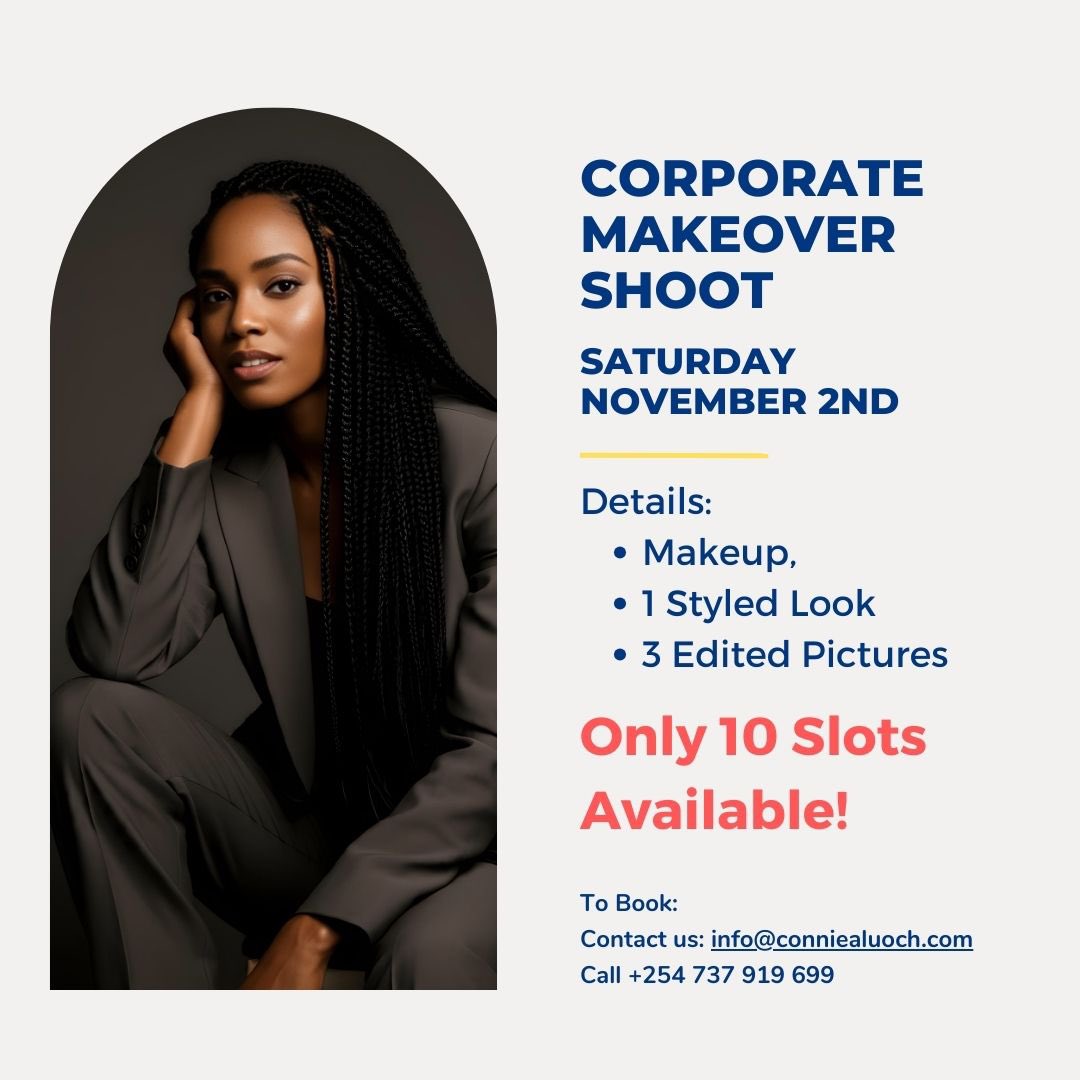 ✨ Exciting news! We have 10 exclusive slots available for our #Corporate Makeover Shoot on November 2nd. 
Elevate your personal brand with a professional touch that speaks success! Secure your spot today ..let’s take your image to the next level. 📸🔥 

📧 info@conniealuoch.com