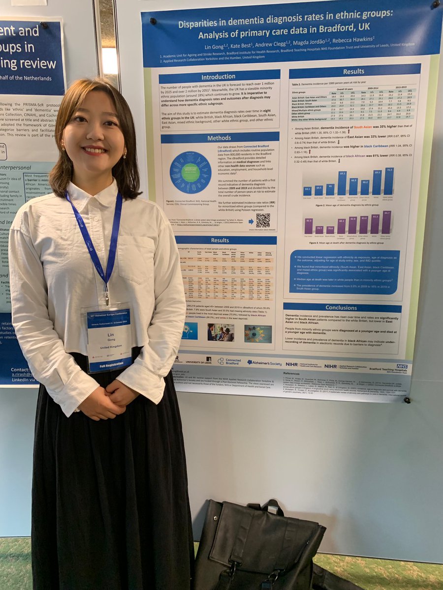 GongLin_edu's tweet image. Presenting our research on ethnic disparities in dementia prevention at the #AlzheimerEurope 2024 conference today.
@NIHR_ARC_YH
@AUASResearch
#AlzheimersResearch