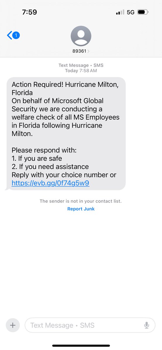 Thank you, Microsoft for checking! Hoping all my Florida friends and colleagues are also marking SAFE! ❤️💚💙💛

#Milton #MicrosoftLife