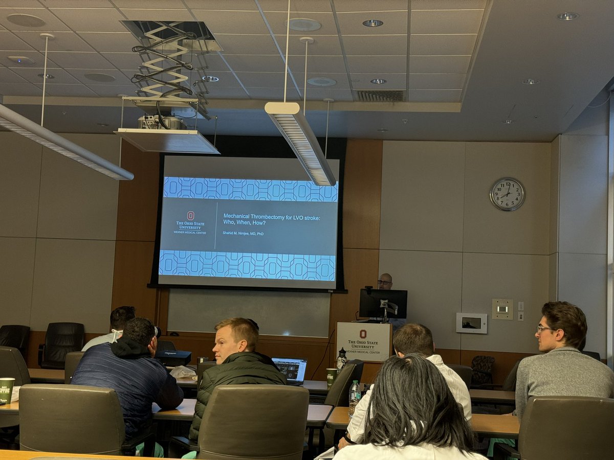 Ohio State Neurosurgery Residency (@neurosurgeryosu) on Twitter photo Thank you to <a href="/ShahidNimjee/">SHAHID NIMJEE</a>, one of our dual trained open/endovascular experts, for the great Grand Rounds talk on mechanical thrombectomy for LVO stroke! đź§ Thank you to <a href="/ShahidNimjee/">SHAHID NIMJEE</a>, one of our dual trained open/endovascular experts, for the great Grand Rounds talk on mechanical thrombectomy for LVO stroke! đź§