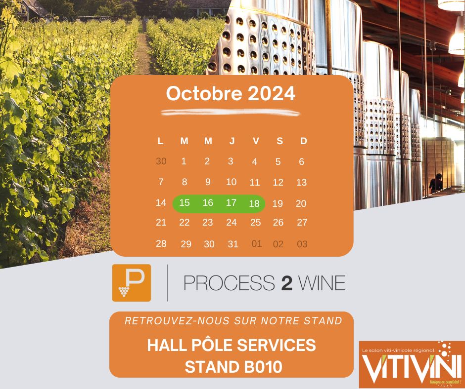 Nous sommes ravis de participer pour la 1ère fois du 15 au 18/10 au salon VITIVINI au Millésium d’Epernay !
Un évènement champenois incontournable pour découvrir notre logiciel viti-vinicole P2W et venir échanger avec notre équipe experte 🥂
📍 Hall Pôle Services Stand B010