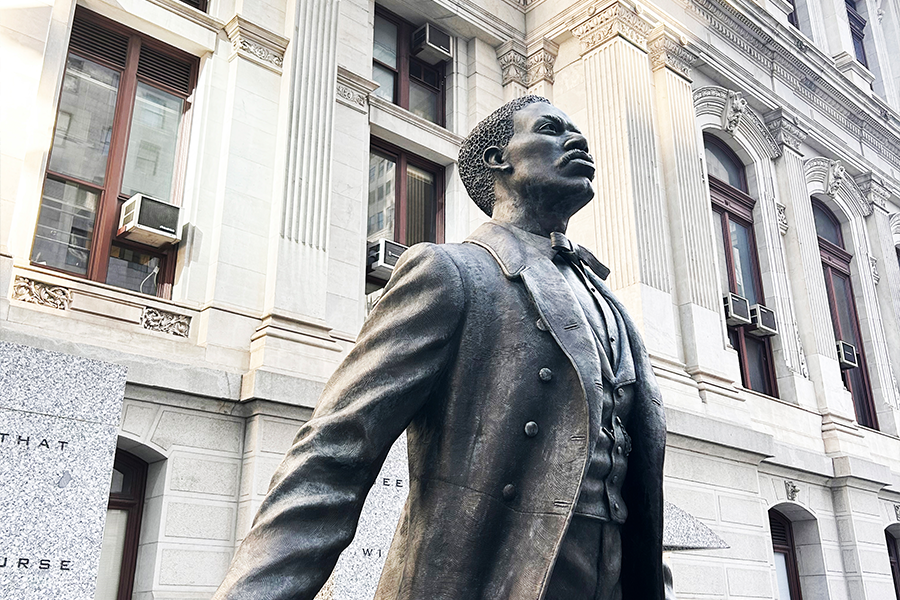 JMitchellNews's tweet photo. #OnThisDay in 1871, Octavius Catto, a 32-year-old educator and civil rights activist who had pushed for Black Americans to be treated as equal citizens, was assassinated during an election day uprising in Philadelphia, which had the nation’s largest population of free African Americans. 

Born free in Charleston, South Carolina, he moved north with his family, where he became an educator, minister, activist and athlete. 

When the Civil War came, he recruited Black soldiers for the Union Army. After the war ended, he fought for the desegregation of Philadelphia’s trolley cars. He played a role in the passage of a bill that barred segregation on transit systems. A conductor’s refusal to admit Catto’s fiancée to a streetcar helped bring about the new law. 

On election day, a mob of white thugs roamed the community, attacking Black residents who tried to vote. One of those men, Frank Kelly, confronted Catto, shooting him in the heart. Kelly escaped, but was arrested and returned to trial, where an all-white, all-male jury acquitted him. 

Catto’s headstone remembers him as “the forgotten hero.” The city of Philadelphia has erected a monument in his honor outside the city hall. It was the first public monument in the city to honor a specific Black American.
https://t.co/i2TFpCYvdd