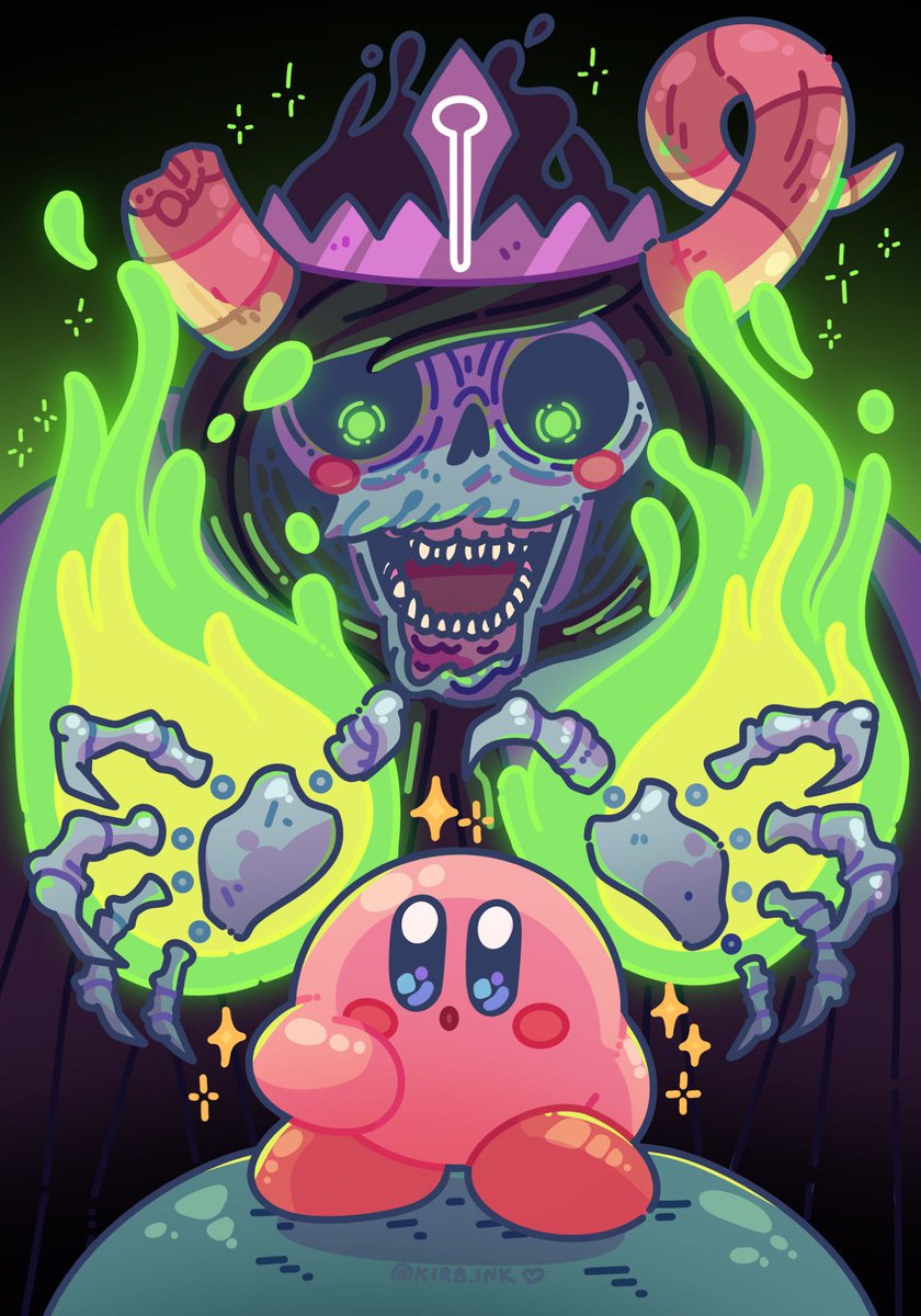 aimaay's tweet image. 💀✨
.
#digitalart #art #kirby #nintendo #adventuretime #halloween