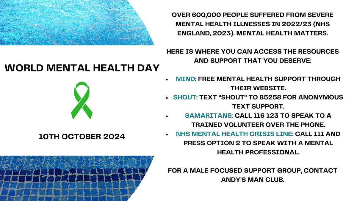 Outside2study's tweet photo. Today is #WorldMentalHealthDay. A day to talk about mental health and acknowledge that mental health matters. 

If you need to chat this world mental health day, please see our list of resources and support that you can access today and every day. 

#WMHD24 #WorldMentalHealthDay https://t.co/Li6bsIyO5X