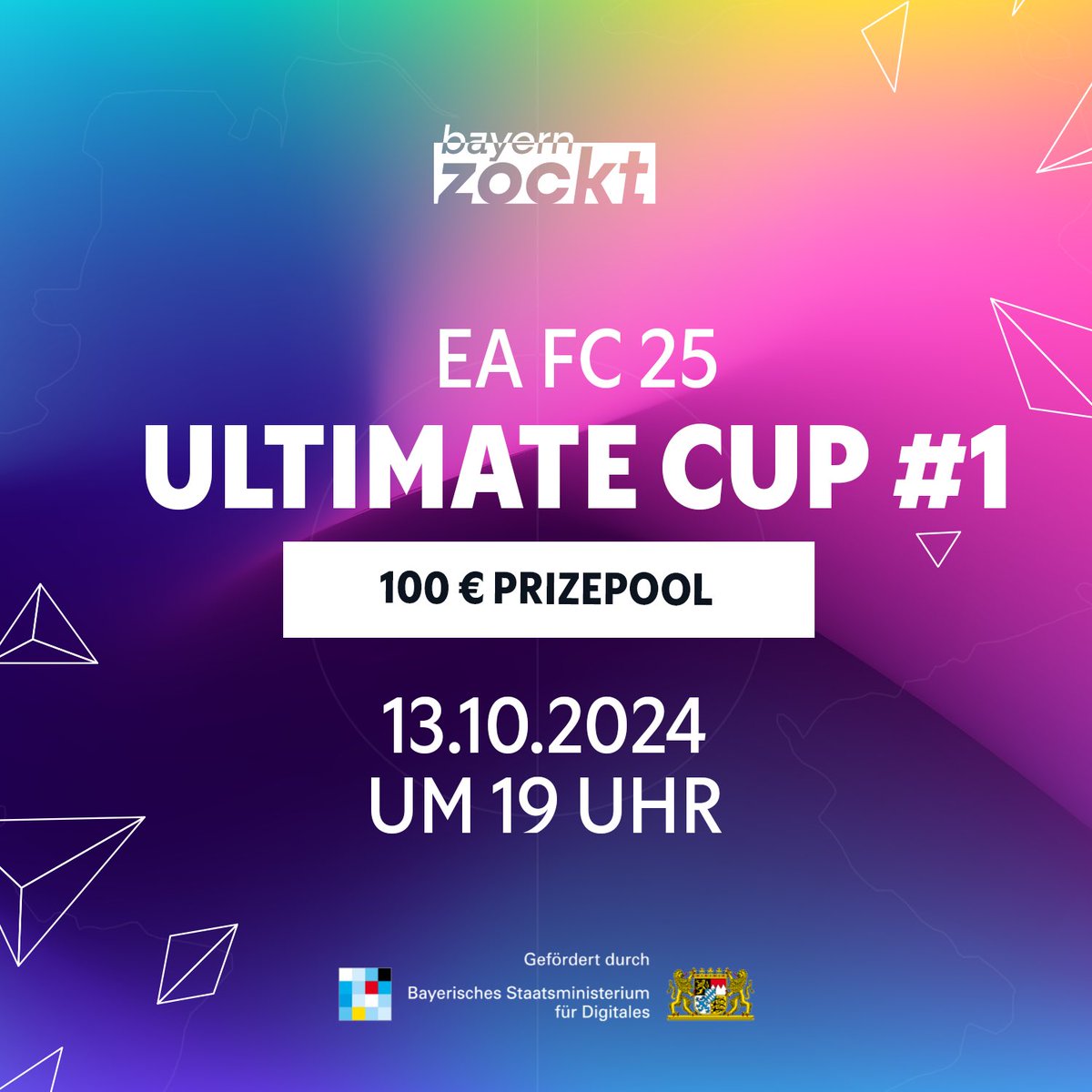 Zum Start von EA FC 25 haben wir auf der Bayern Zockt Plattform noch einmal vier Ultimate Team Cups für euch!
🗓️ 13.10./16.10./20.10./27.10. 
🕖 19 Uhr
💰 100 €

Hier geht‘s zur Anmeldung: bayern-zockt.gg/competitions/1