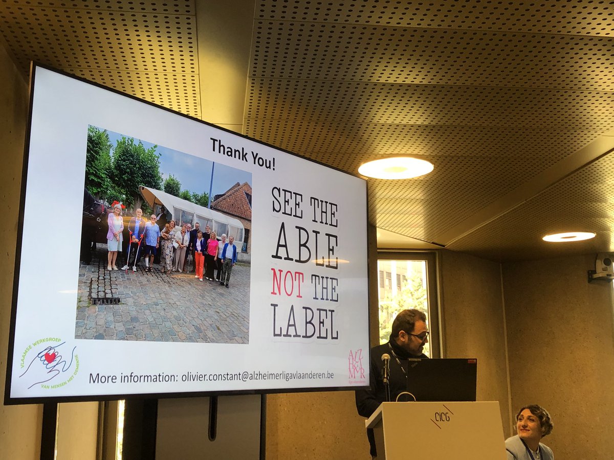Wow, thank you so much to the wonderful audience for all the support during the presentation that my friend Daniel and I gave on behalf of our 'Flemish working group of people with dementia' today at the <a href="/AlzheimerEurope/">Alzheimer Europe</a> conference. See the able, not the label!

#34AEC