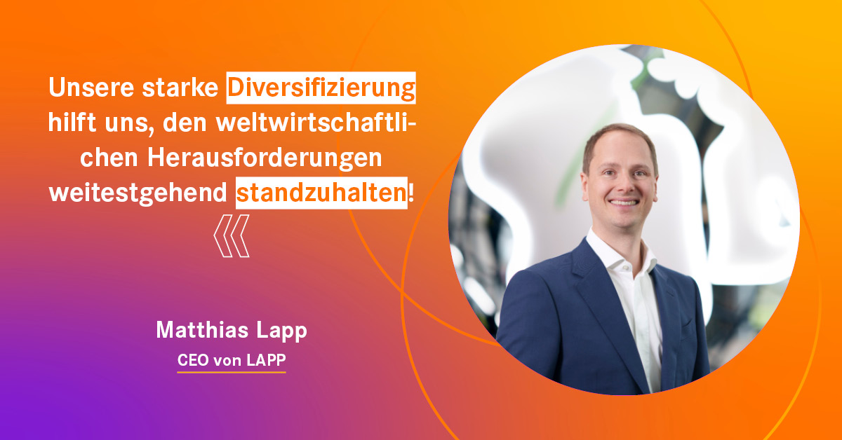 📢 LAPP erzielt im GJ 23/24 voraussichtlich über 1,8 Mrd. EUR Umsatz und hält das Niveau nahe dem Vorjahr. Trotz globaler Herausforderungen konnten wir unser Geschäft in Asien weiter ausbauen. 💡 Mehr dazu in unserer Pressemitteilung: fcld.ly/lapp/news/x