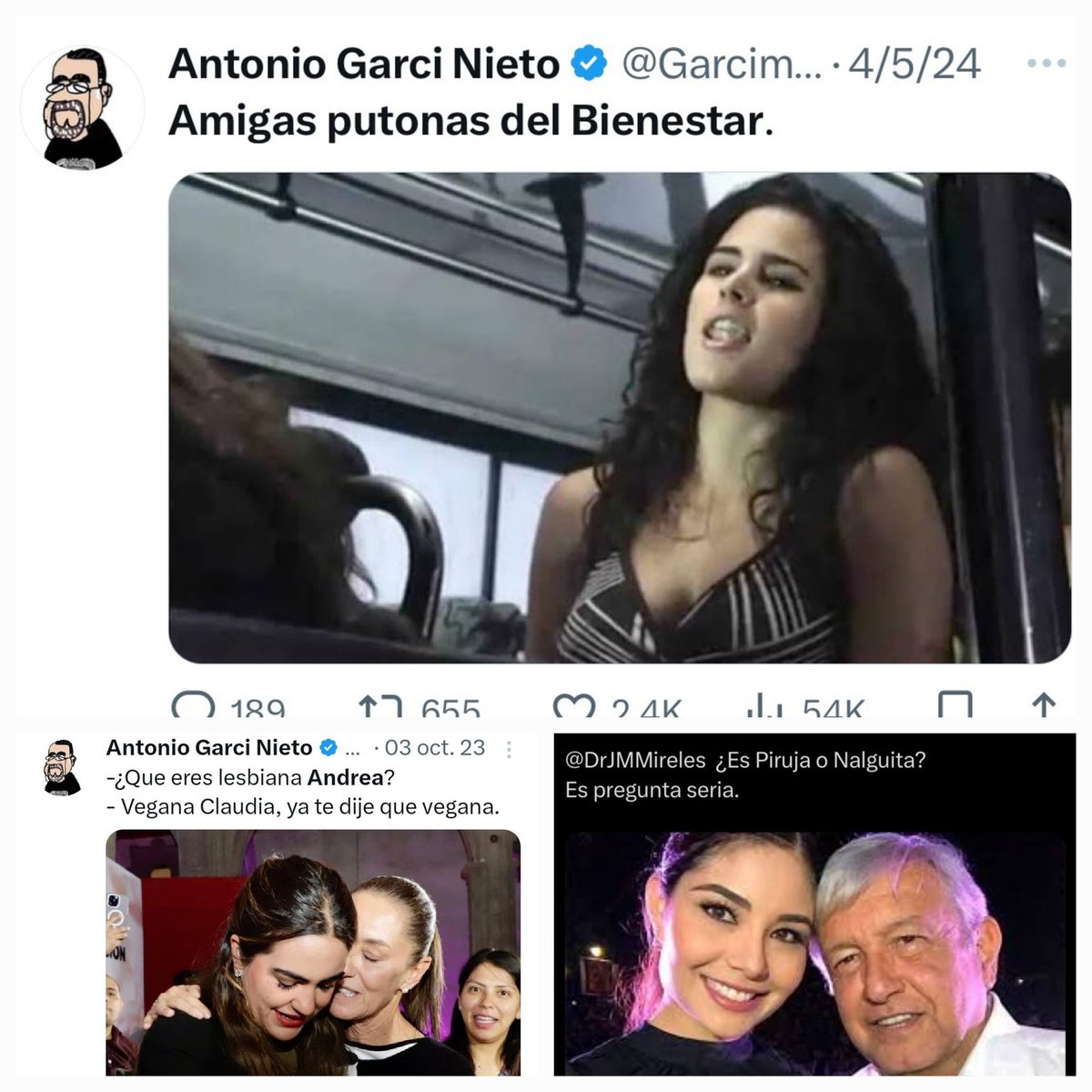 piojo22e's tweet photo. #LeyOlimpia

"Me están acosando por hacer críticas al régimen"... Sexualizar a una senadora, no te hace crítico de un gobierno.

Y no es la 1ra vez que TU SI ACOSAS a una mujer, con razón de género.

Ahora no te victimices @Garcimonero y asume las consecuencias del delito. https://t.co/rckPbyidSt