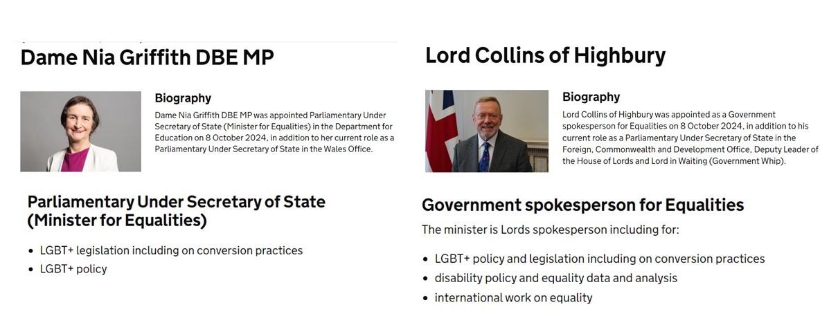 Jayne Ozanne (@jayneozanne) on Twitter photo Delighted to learn of these new Ministerial appointments who will work on LGBT+ legislation, including a ban on #conversionpractices.
👏Many congratulations <a href="/NiaGriffithMP/">Nia Griffith MP</a> & <a href="/Lord_Collins/">Collins of Highbury</a> it's excellent to know this critical bill is in your hands!
Let's finally end this abuse! Delighted to learn of these new Ministerial appointments who will work on LGBT+ legislation, including a ban on #conversionpractices.
👏Many congratulations <a href="/NiaGriffithMP/">Nia Griffith MP</a> & <a href="/Lord_Collins/">Collins of Highbury</a> it's excellent to know this critical bill is in your hands!
Let's finally end this abuse!