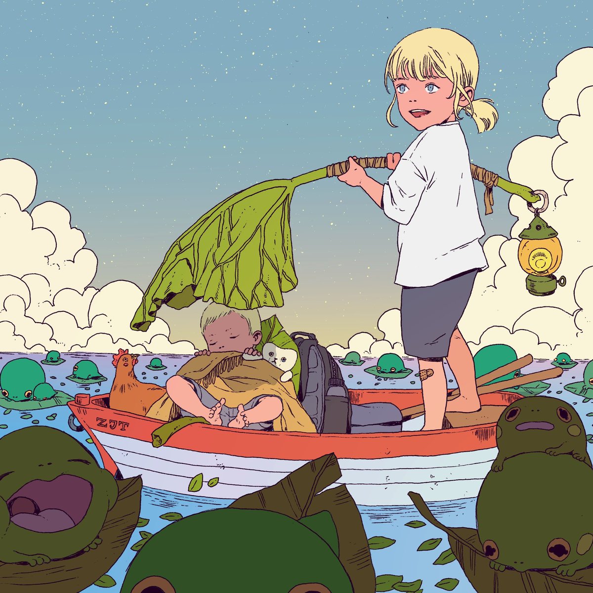 World mental health day, it’s been 3 weeks since my little brother took his own life and it still doesn’t feel real. It’s been hard to be creative, but I found an old photo of us that I had to redraw.. I wish I could’ve protected him with a rhubarb leaf his whole life.