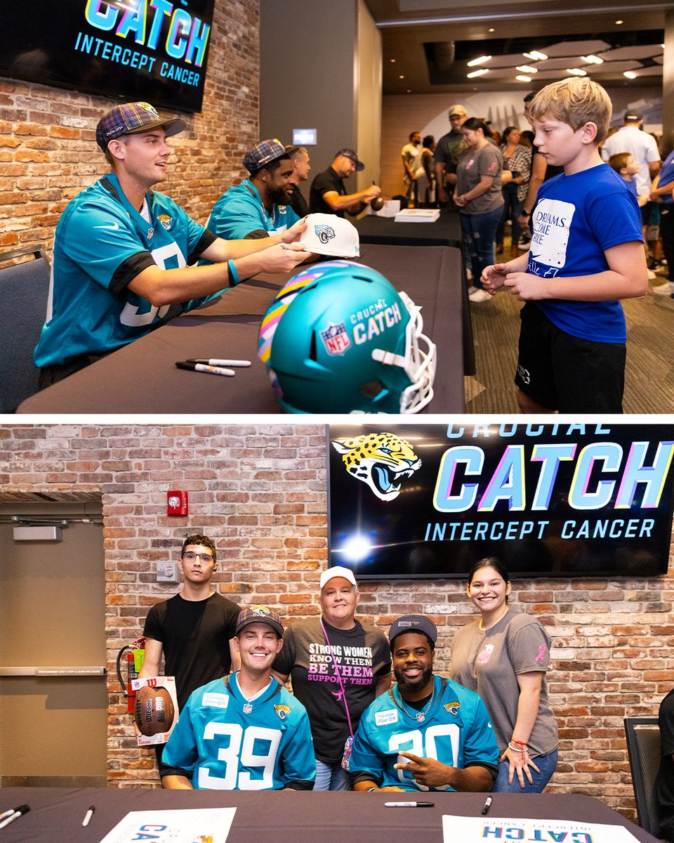 Jacksonville Jaguars (@jaguars) on Twitter photo Thank you to everyone who joined us for an unforgettable Crucial Catch Survivor Night 🫶
<a href="/cameronglittle/">Cameron Little</a> | <a href="/gamechanger021/">daniel thomas</a> Thank you to everyone who joined us for an unforgettable Crucial Catch Survivor Night 🫶
<a href="/cameronglittle/">Cameron Little</a> | <a href="/gamechanger021/">daniel thomas</a>