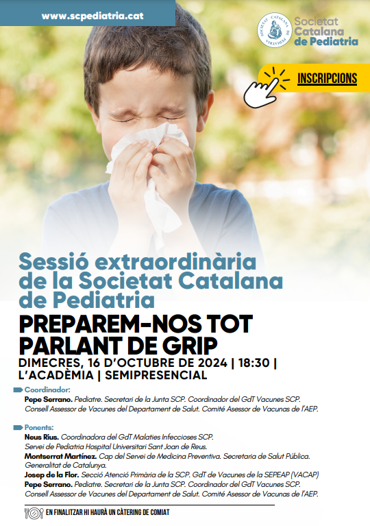 No et perdis la sessió de la <a href="/SCPed/">SCPediatria</a> sobre la #Grip #Influenza  Tota la  ℹ️  ➡️ scpediatria.cat/?p=page/html/d… #pediatria #vacuna #prevencio #familia #salut Pots assistir-hi presencial o online ❗️