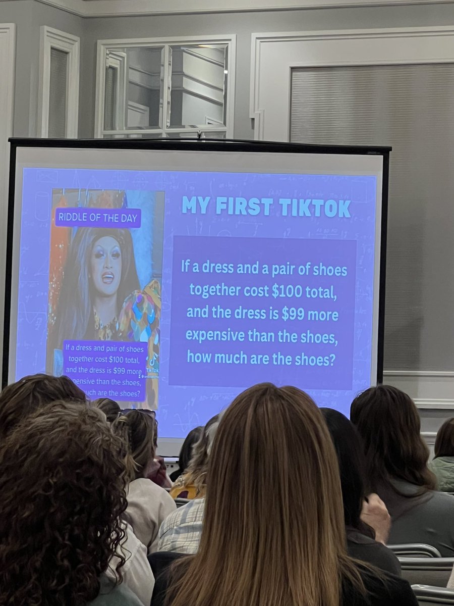 jreulbach's tweet image. Loving the brilliant and insightful words of @onlinekyne at #octm #octmconnects
“What I love about math is that it is not what you look like or dress like, it’s about what is in your head.” 💕