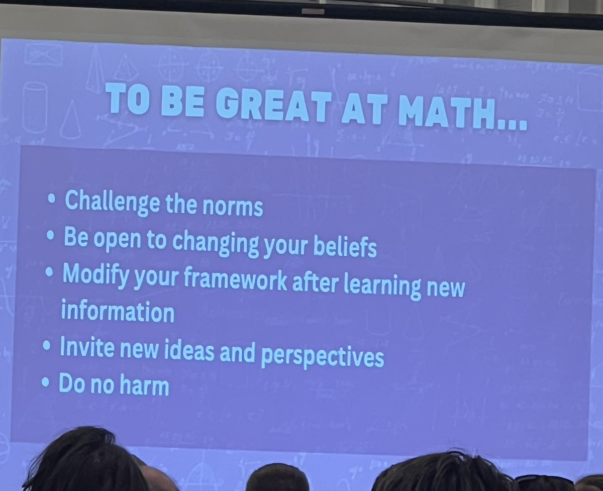 jreulbach's tweet image. Loving the brilliant and insightful words of @onlinekyne at #octm #octmconnects
“What I love about math is that it is not what you look like or dress like, it’s about what is in your head.” 💕