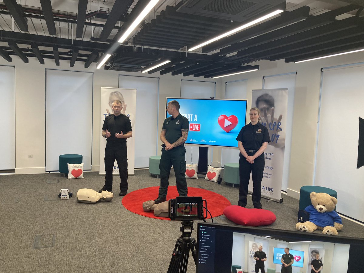 SaveALifeScot's tweet image. Another livestream is starting now!
Join us, learn CPR, and beat a world record.
Thank you to everyone who has joined us so far.
Special thanks to @SaveALifeCymru @Scotambservice @PoliceScotland @fire_scot @StAFirstAid @StJohnScot and South of Scotland Enterprise.
