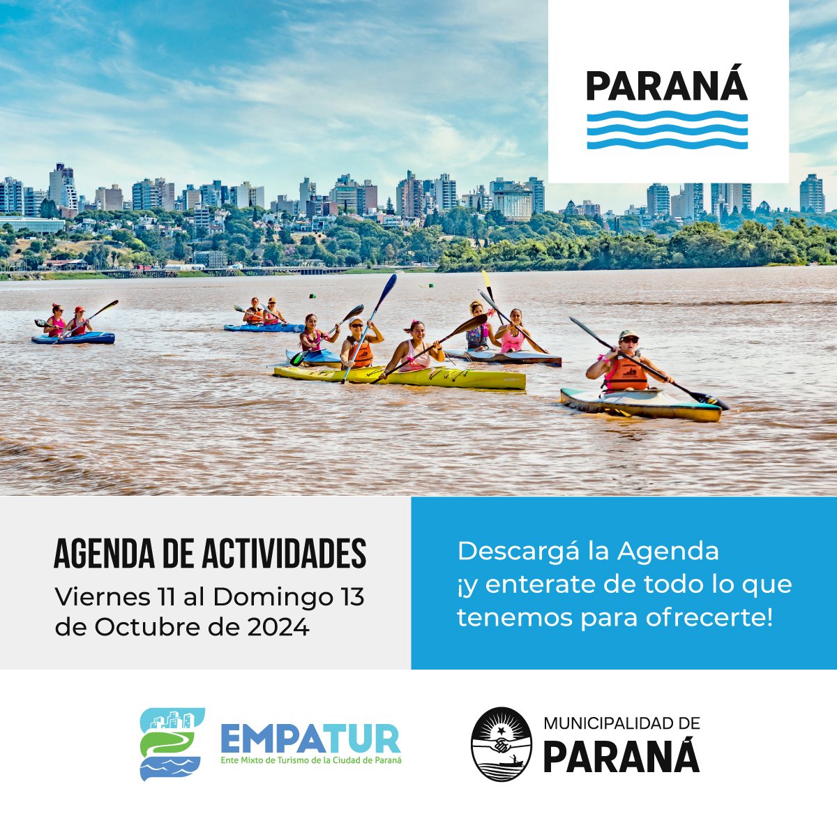 Disfruta #Paraná ➡️ mirá la agenda de éste fin de semana largo 🤩parana.tur.ar/writable/desca…