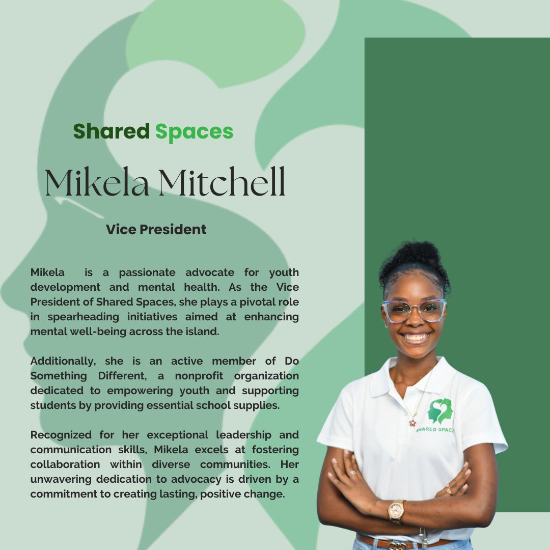 SharedSpaces's tweet photo. Get to know the amazing team driving Shared Spaces! Together, we are committed to making mental health support accessible and building stronger, more resilient communities. 💚

#SharedSpacesslu #MentalWellness #caribbeanmentalhealth https://t.co/7EpYeajFZJ