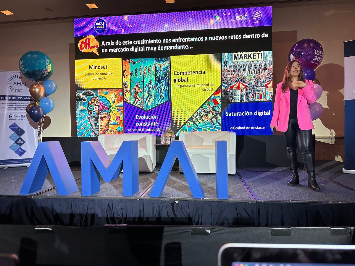 Algunos de los retos del mercado digital actual:

Mindset
Evolución constante
Competencia global
Saturación digital

<a href="/amvomexico/">AMVO</a> 

#IDEASAMAI2024