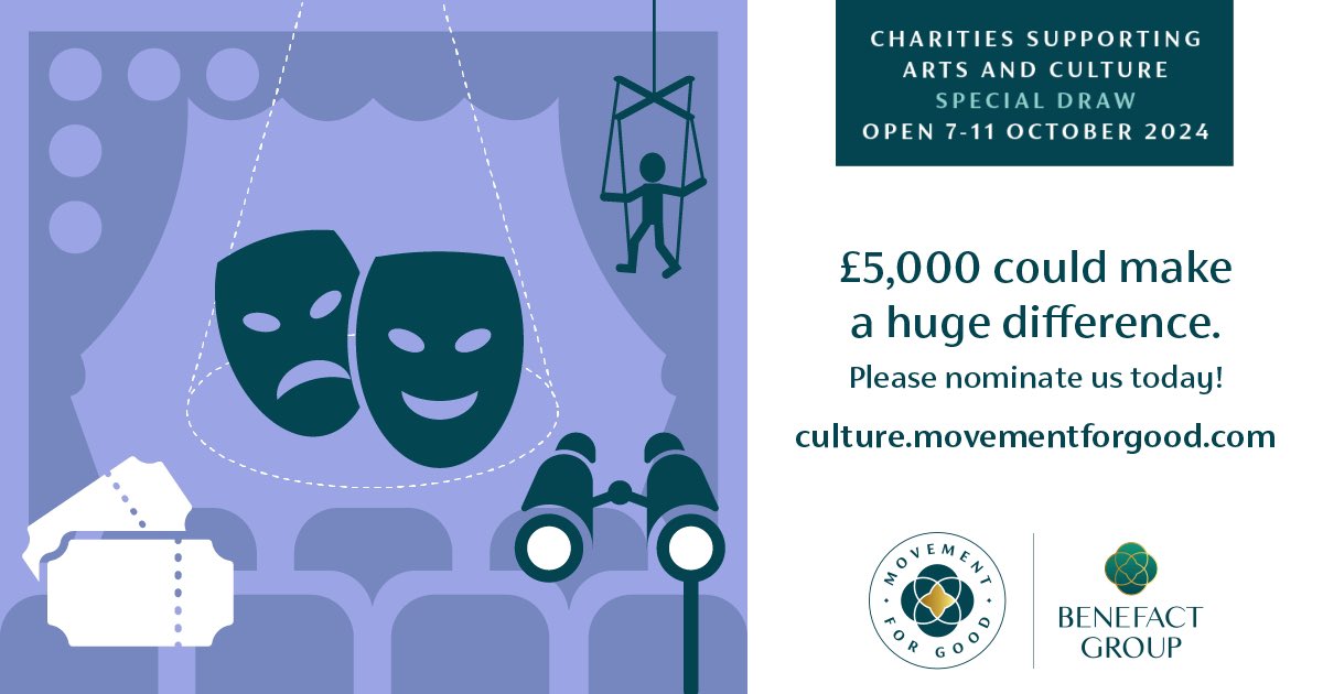Please nominate us for a Movement for Good Award &amp; give us a chance to win £5k. Funds would go toward core costs &amp; the time we take nurturing projects. The more nominations for us, the better our chances in the draw! Closes 11 Oct @ 12am bit.ly/3BCgMk9