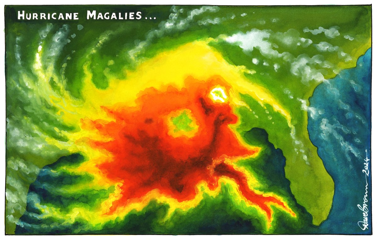 Dave Brown (@davebrowntoons) on Twitter photo Tomorrow's <a href="/Independent/">The Independent</a> cartoon... #Trump #HurricaneMilton #Florida #FEMA #TrumpLies #DonTheCon #HurricaneConspiracies Tomorrow's <a href="/Independent/">The Independent</a> cartoon... #Trump #HurricaneMilton #Florida #FEMA #TrumpLies #DonTheCon #HurricaneConspiracies