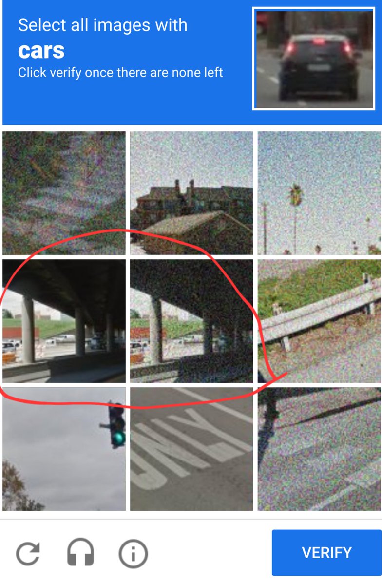 I got a captcha with 2 of the same picture, but one is grainier