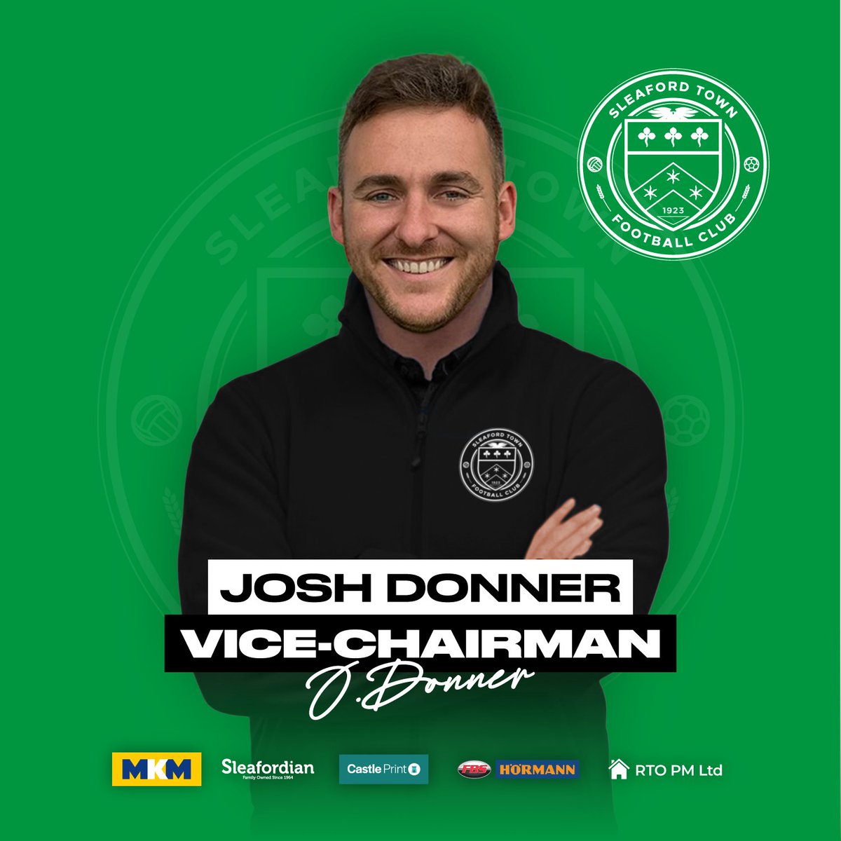 🟢Club Announcement: New Leadership at Sleaford Town F.C.🟢

(1/4) We are pleased to announce Damon Tunnicliffe as the new Chairman and Josh Donner as the new Vice Chairman of Sleaford Town F.C.