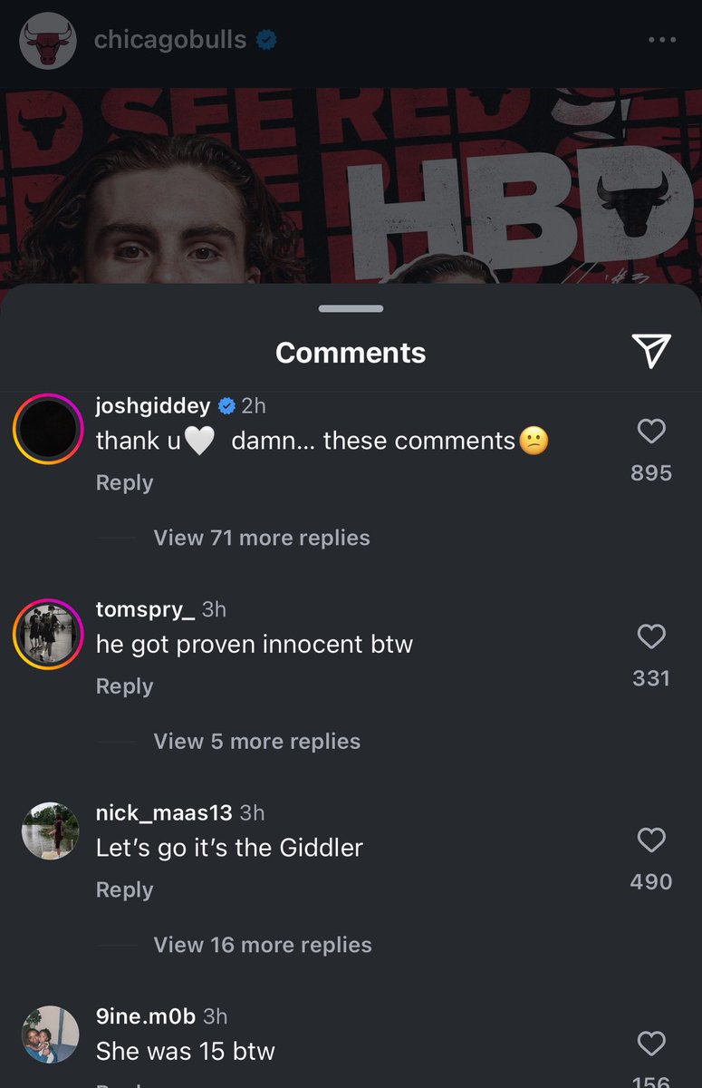 TheNBACentel's tweet photo. Josh Giddey responds to his birthday wishes on Instagram. 💀 https://t.co/y4Am3w8NDq