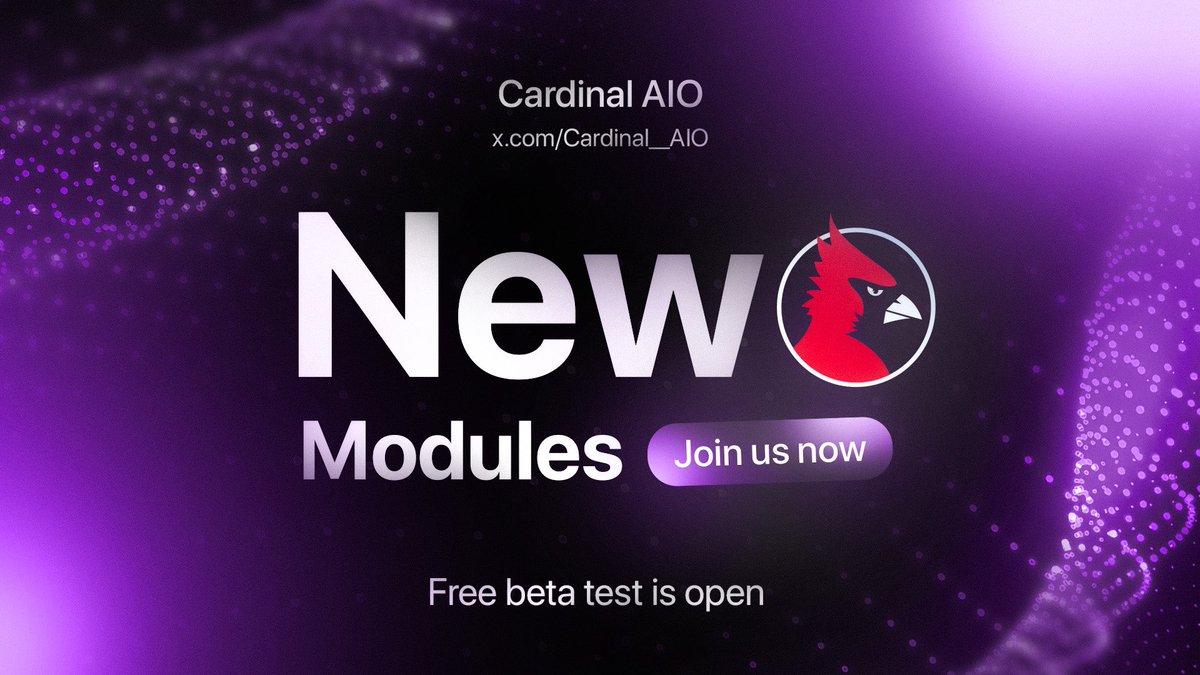 Cardinal__AIO's tweet image. 🚨 Last reminder! The beta test sign-up form is closing soon! Don't miss your chance to participate! Fill it out using the link in the pinned post.