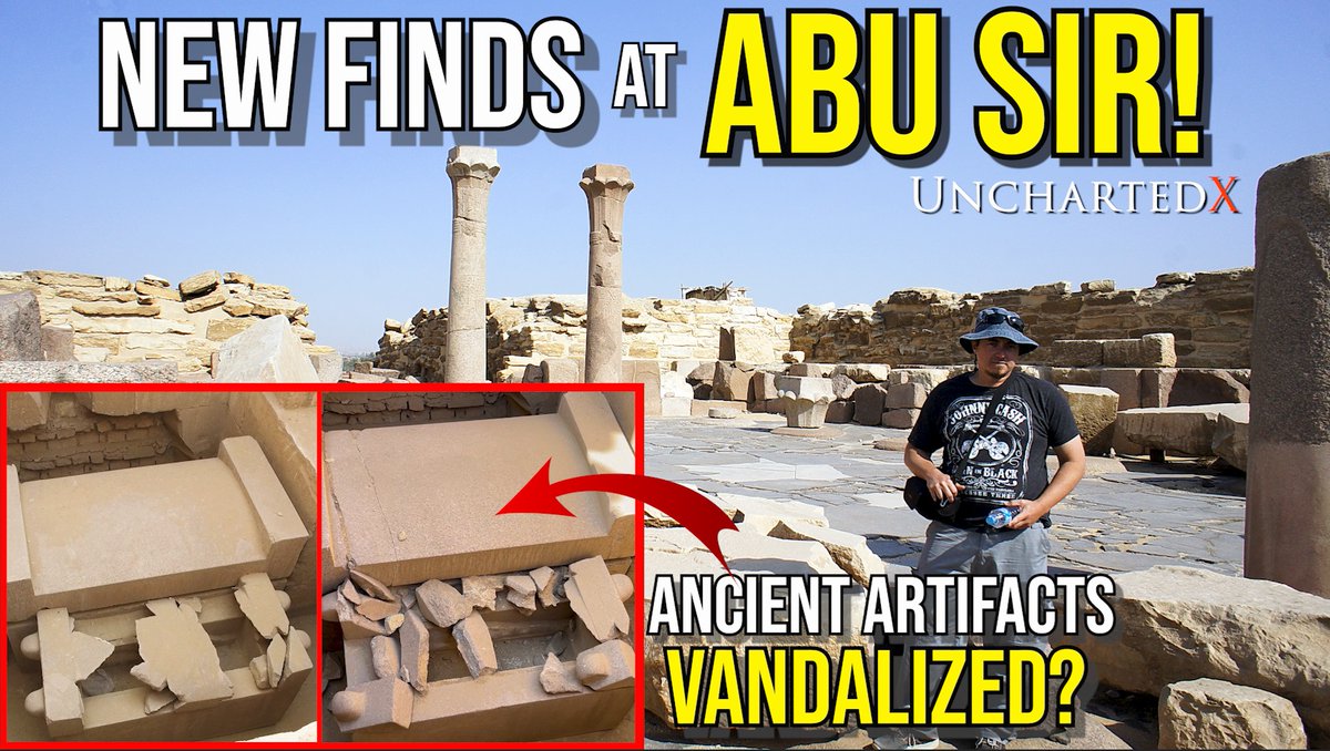 UnchartedX1's tweet image. New video! Fresh discoveries in excavated area at the Old Kingdom site of Abu Sir - more remarkable stonework, and connections to other 'out of place' artifacts. Also, were priceless artifacts damaged here? 
Check it out here: youtu.be/qsIPLc1Auoo  #AncientEgypt #megalithic