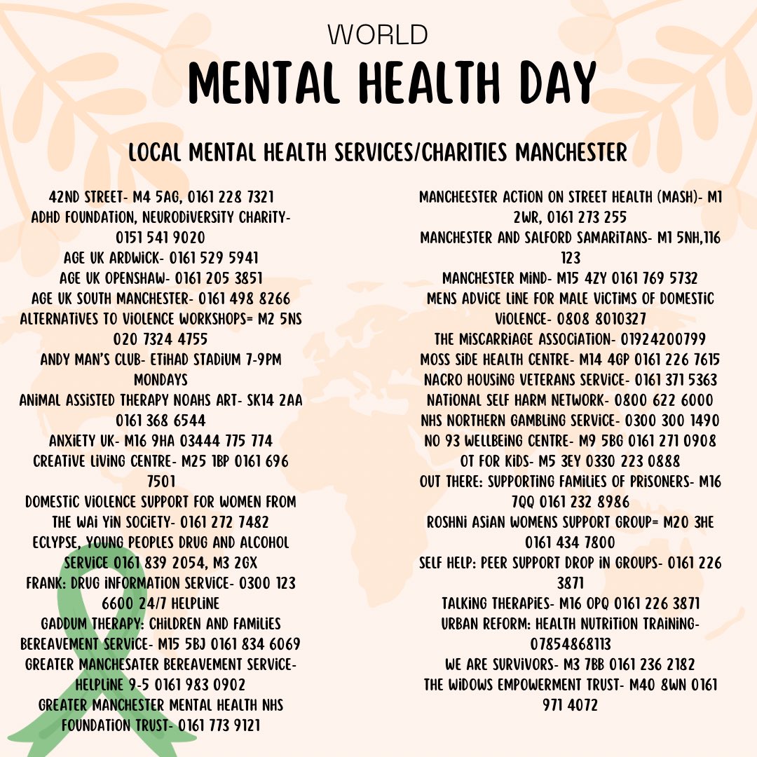 World mental health day! Something very close to my heart, mental health can impact anyone at any time in their lives. Kindness is free, please look after each other🫶🏼.