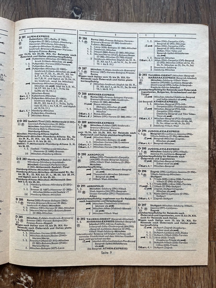 MarcusGrahnert's tweet image. Aus dem Papierarchiv: Ein paar Verbindungen aus dem Startjahr #Interrail 1972.

Wie wäre es mit Palermo? Lissabon? Dem Marmara-Express (beachtet Abenteuerhinweis bei D 292 auf letztem Bild)... oder doch lieber Skandinavien?!
