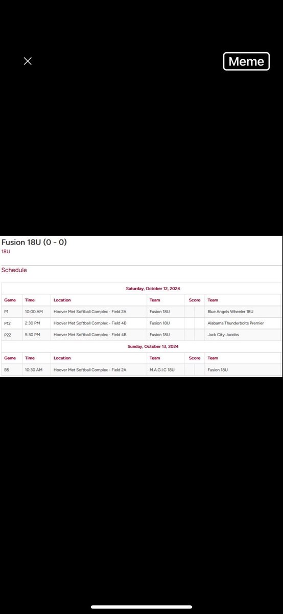 Schedule for this weekend at the  Hoover Met for Stars Over Bama this weekend come watch me play!! <a href="/SoftballCalhoun/">Calhoun Softball</a> <a href="/ClarkGSCC/">Ryan Clark</a> <a href="/Mmitigerssoftba/">MMI Softball</a> <a href="/TracyGrindrod/">Tracy Grindrod</a> <a href="/snead_softball/">Snead State Softball 2024-2025</a> <a href="/SUSCC_softball/">Southern Union Softball</a> <a href="/UWA_Softball/">UWA Softball</a> <a href="/MontevalloSB/">MontevalloSB</a>